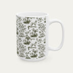 Saluki Sage Green Toile Mug