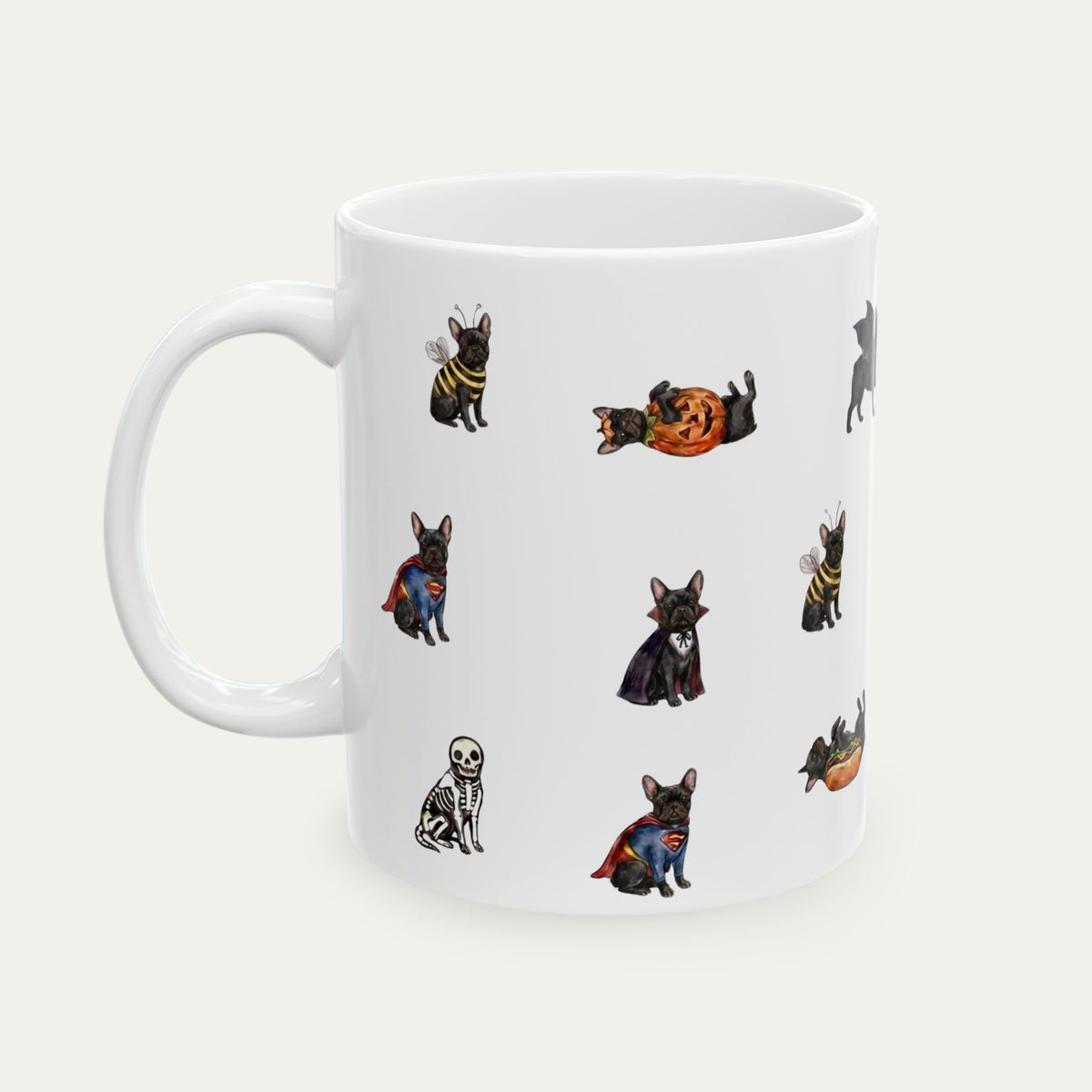 French bulldog Black Halloween mug