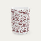 Alaskan Malamute Burgundy Toile Mug