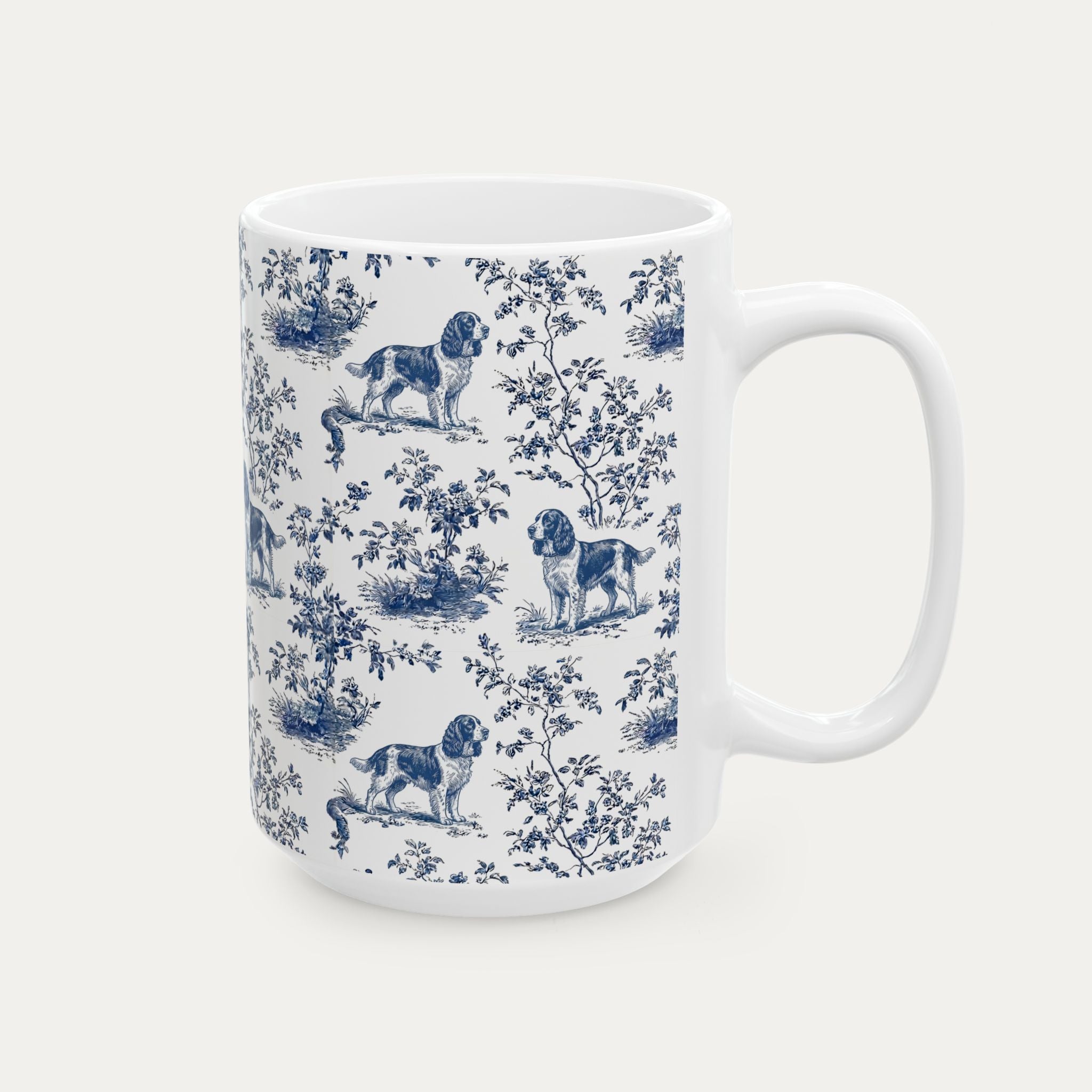 English Springer Spaniel Blue Toile Mug