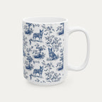 Australian Cattle Blue Toile Mug