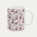 Doberman Burgundy Toile Mug