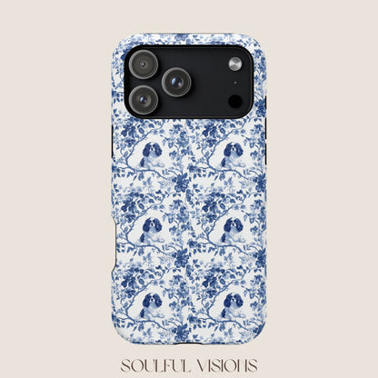 Cavalier King Charles Spaniel Toile De Jouy Magnetic Phone Case