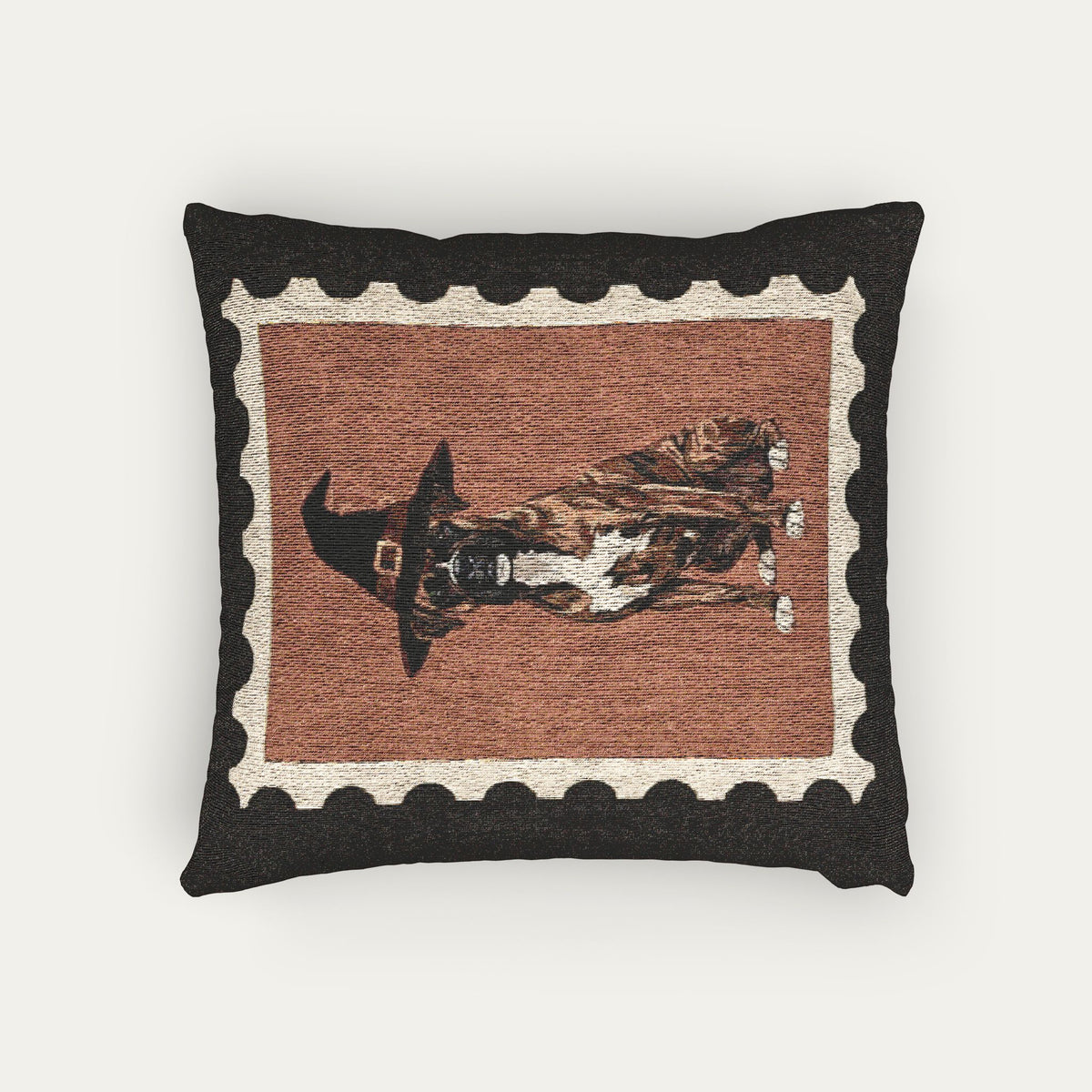 Boxer Brindle  Halloween Woven Pillow