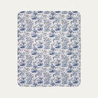 Samoyed Toile De Jouy Fleece Blanket