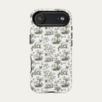 Siamese Cat Sage Green Toile phone Case