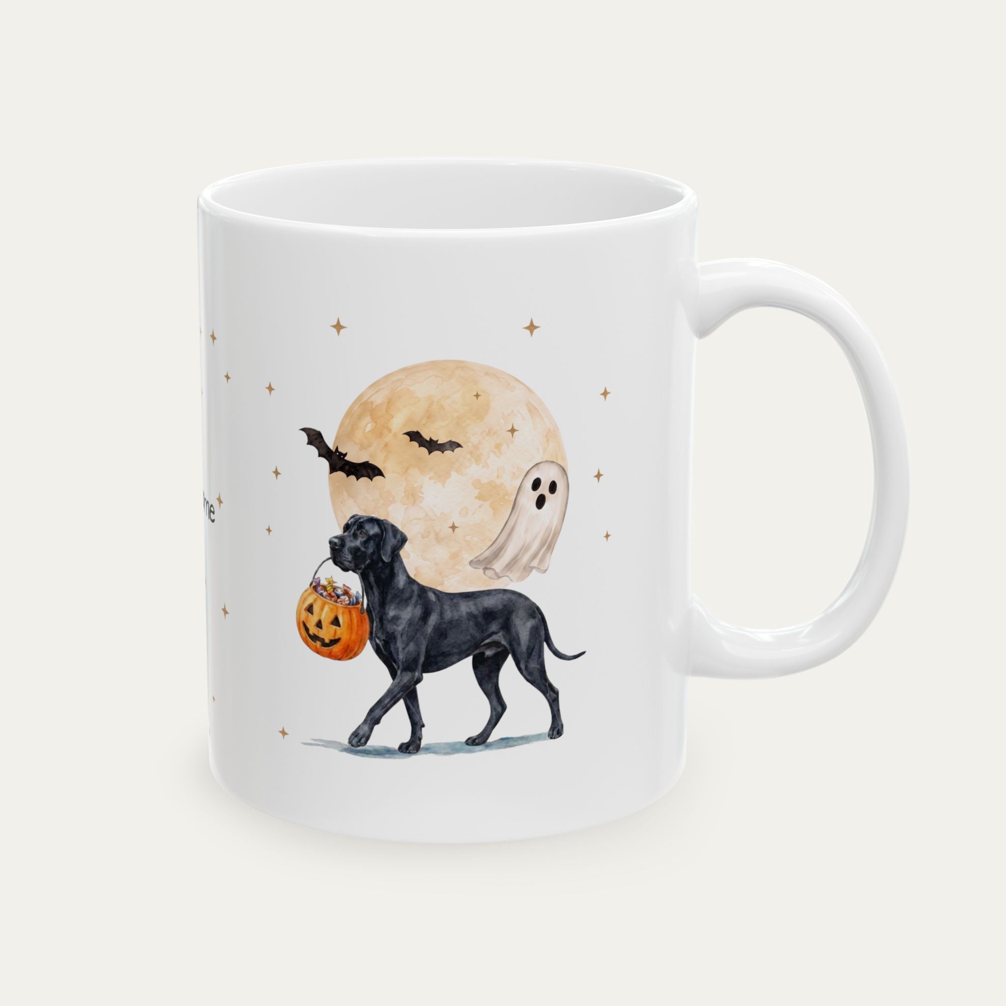 Custom Great Dane Black Halloween mug