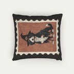 Bernedoodle Halloween Woven Pillow