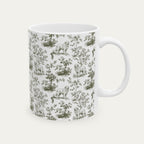 Great Pyrenees Sage Green Toile Mug