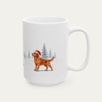 Custom Labrador Retriever Fox Red  Christmas Santa Hat Mug
