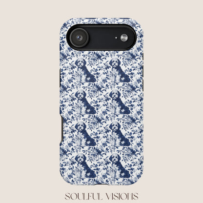 Bernedoodle Toile De Jouy Magnetic Phone Case
