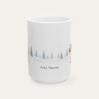 Custom French Bulldog Fawn Pied  Christmas Santa Hat Mug