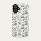 Boxer Sage Green Toile phone Case