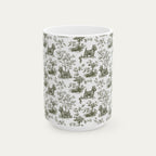 Scottish Terrier Sage Green Toile Mug