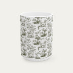 Maltese Sage Green Toile Mug