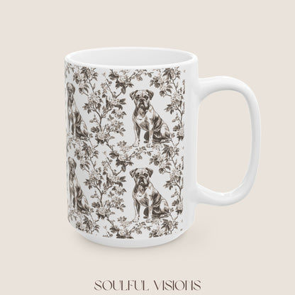 Boxer Toile de Jouy Mug