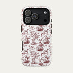 Dalmatian Burgundy Toile phone Case