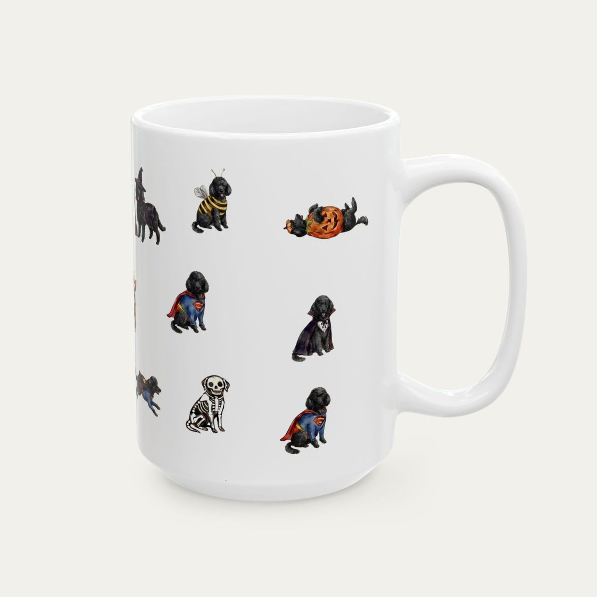 Poodle Black Halloween mug
