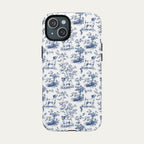 Jack Russell Terrier Blue Toile Phone case