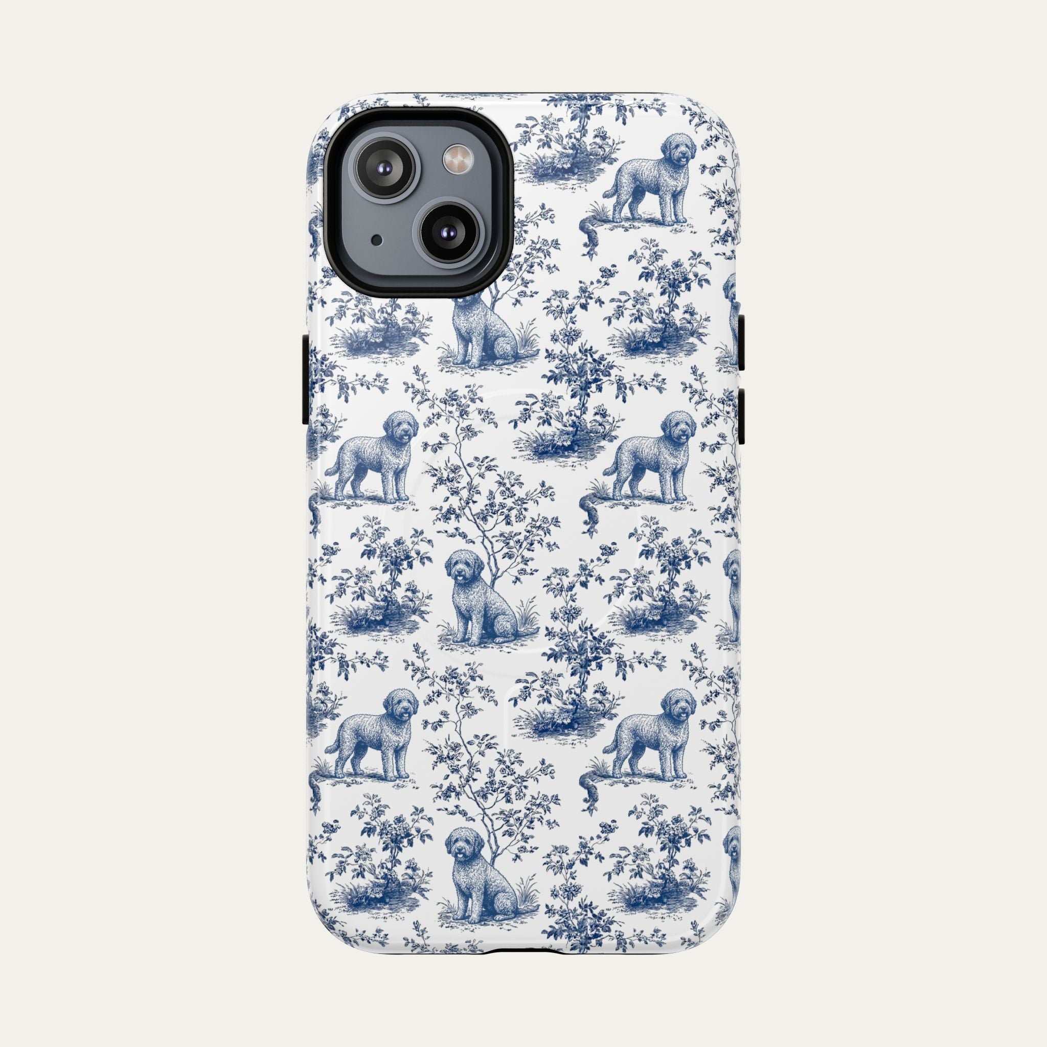 Spanish Water Dog Blue Toile Phone case
