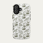 Goldendoodle Green Sage Toile phone Case