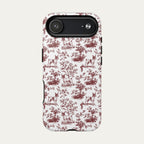 Toy Fox Terrier Burgundy Toile phone Case
