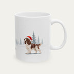 Custom English Springer Spaniel Liver and White Santa Hat Mug
