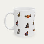 Doberman Black and tan Halloween mug