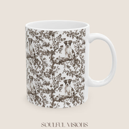 Jack Russel Toile De Jouy Mug
