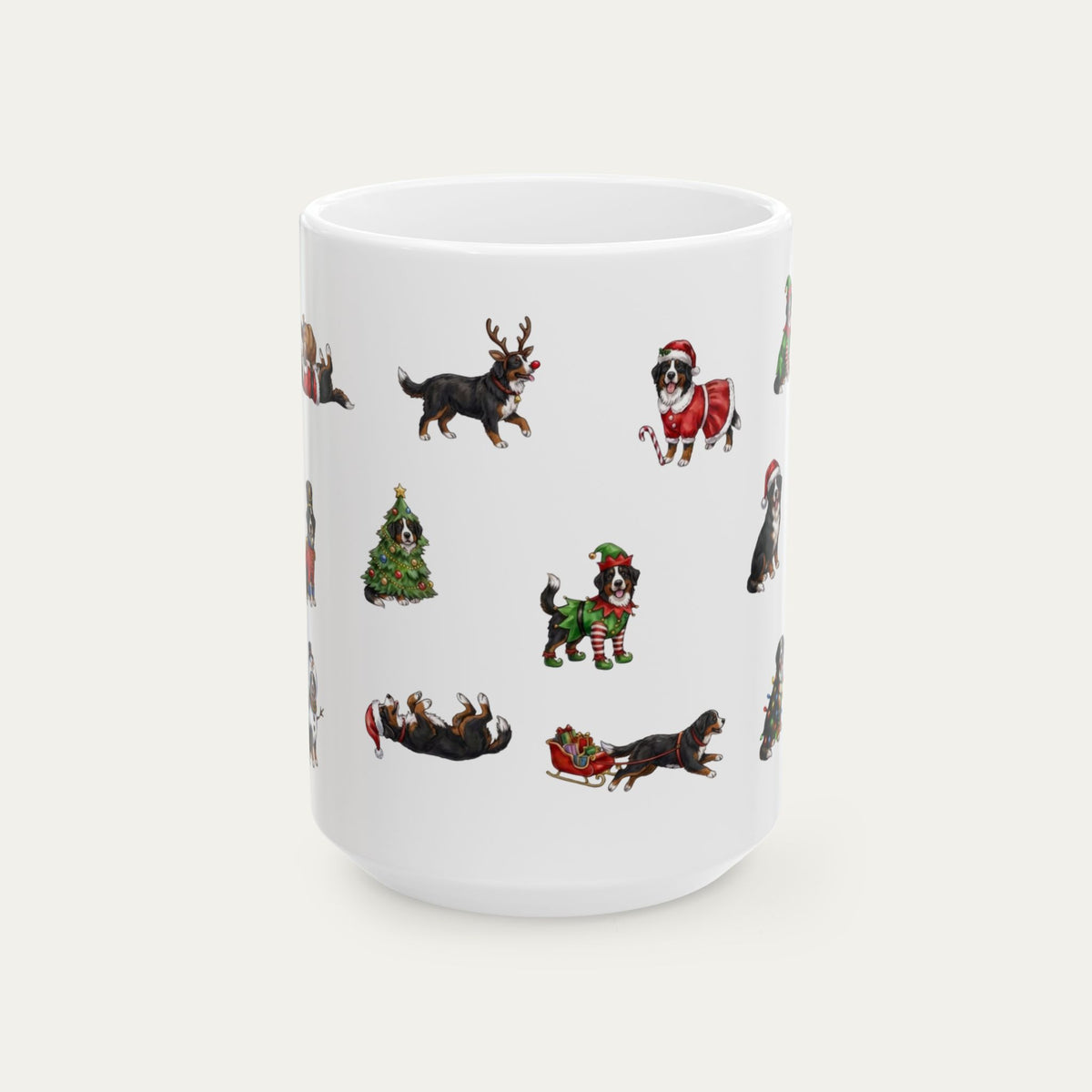 Bernese Mountain Christmas Mug