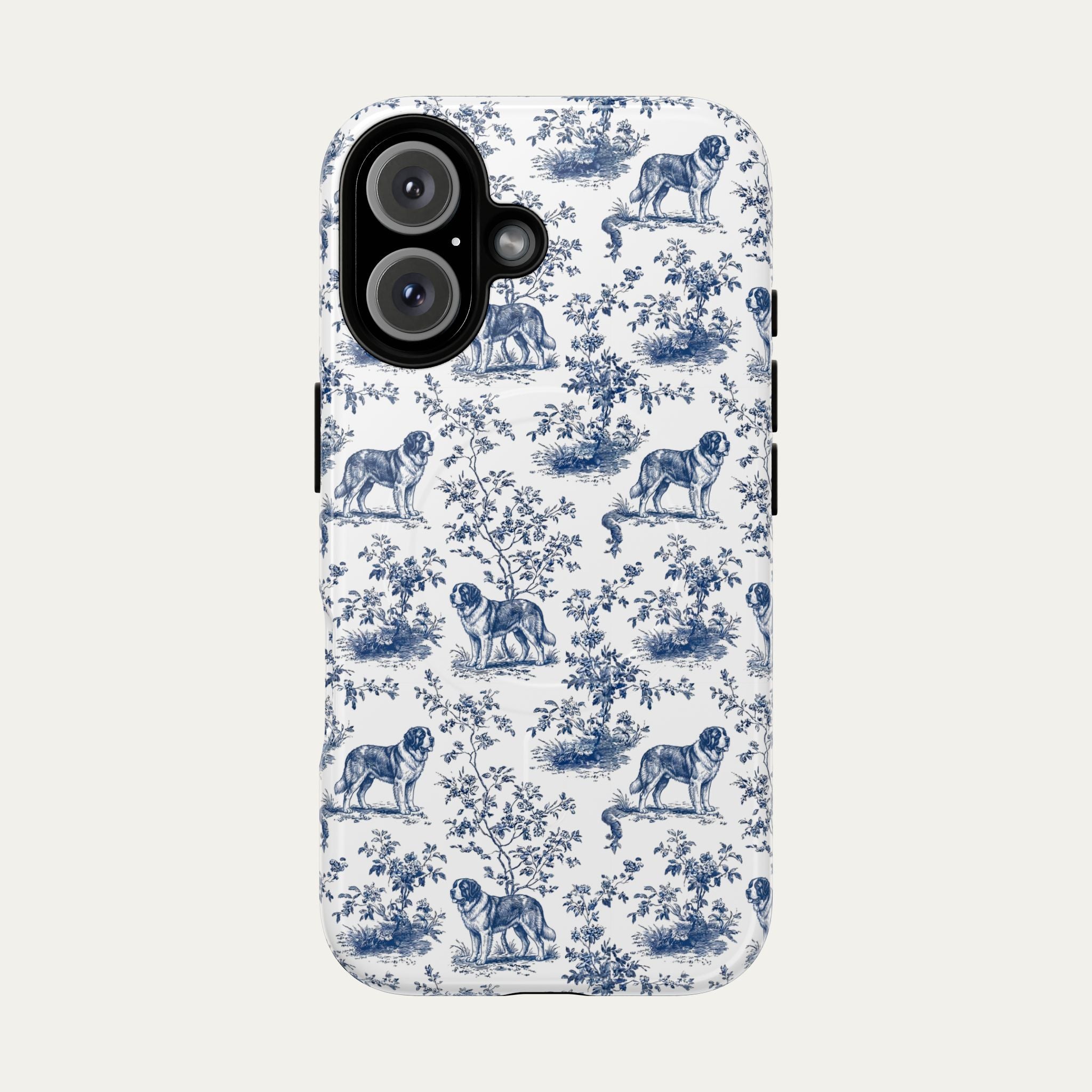 Saint Bernard Blue Toile Phone case
