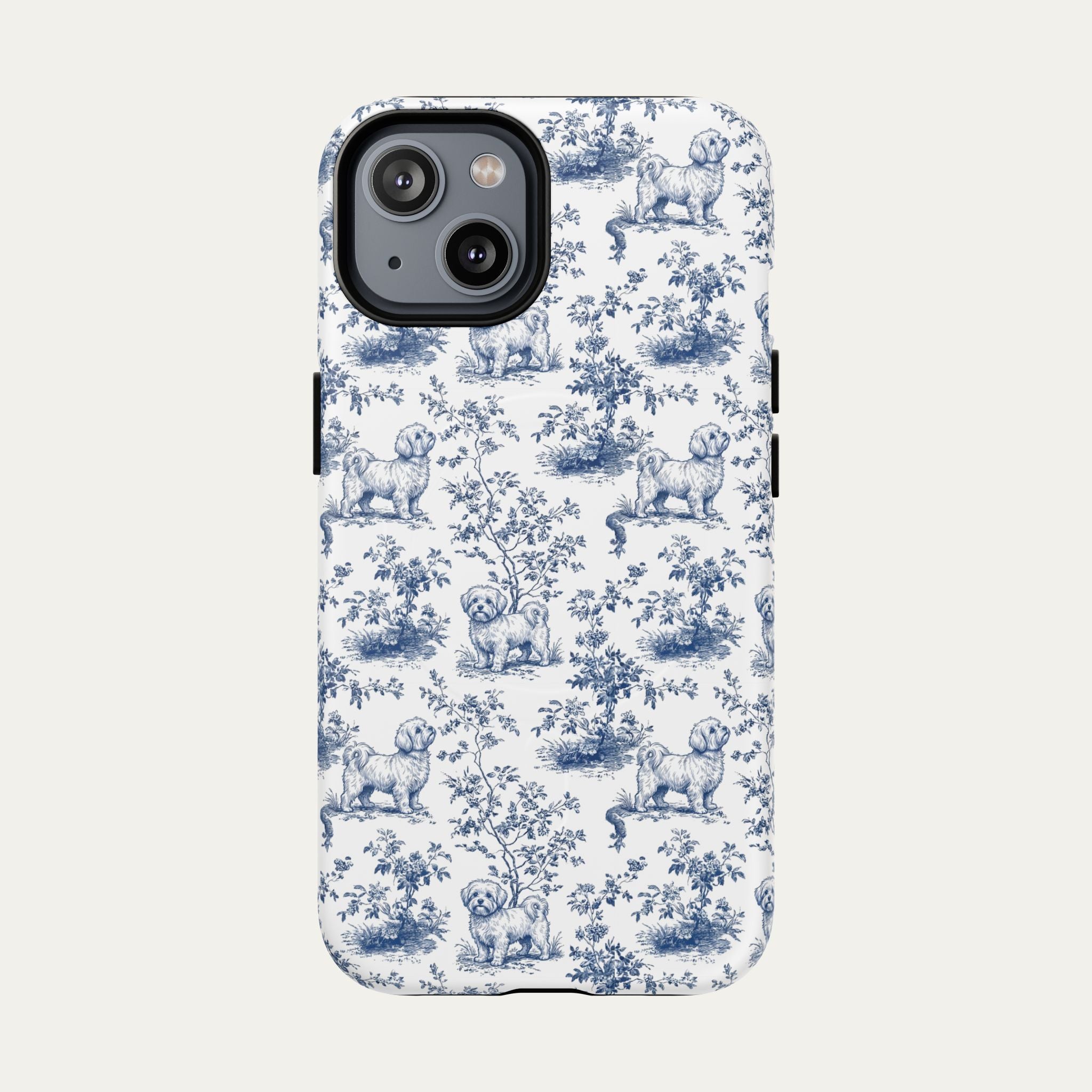 Maltese Blue Toile Phone case