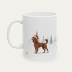 Custom Poodle Brown Christmas Santa Hat Mug