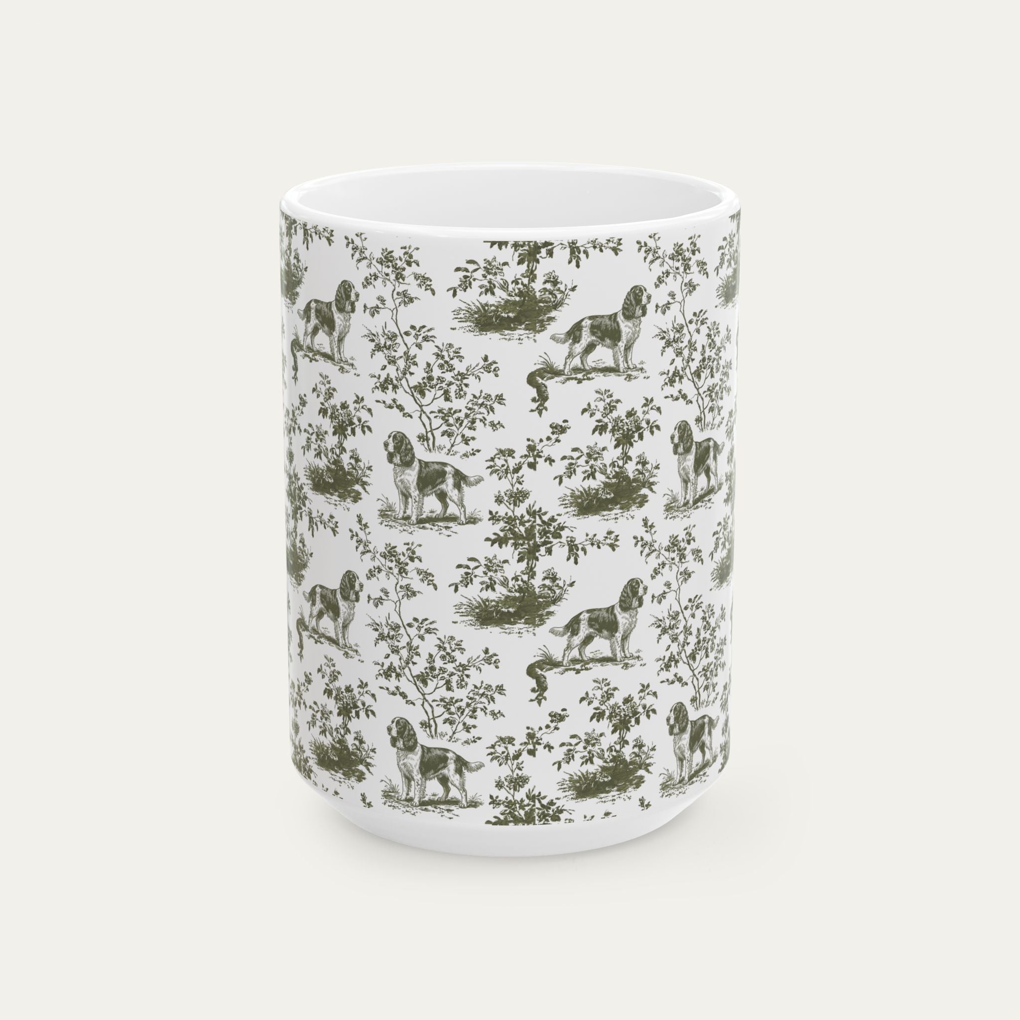 English Springer Spaniel Sage Green Toile Mug