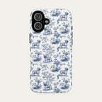 French bulldog Blue Toile Phone case