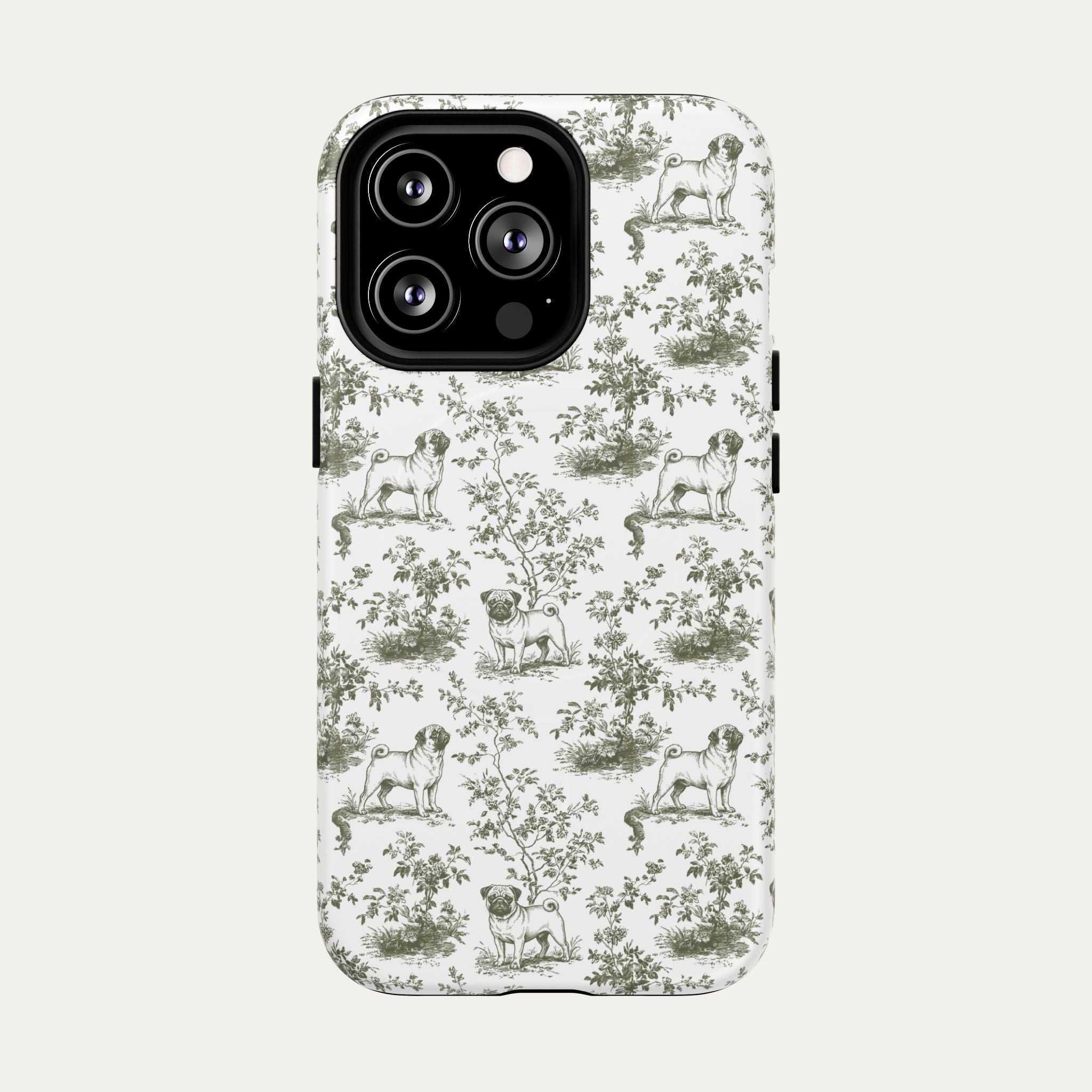 Pug Sage Green Toile phone Case