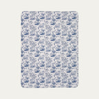 Persian Cat Toile De Jouy Fleece Blanket