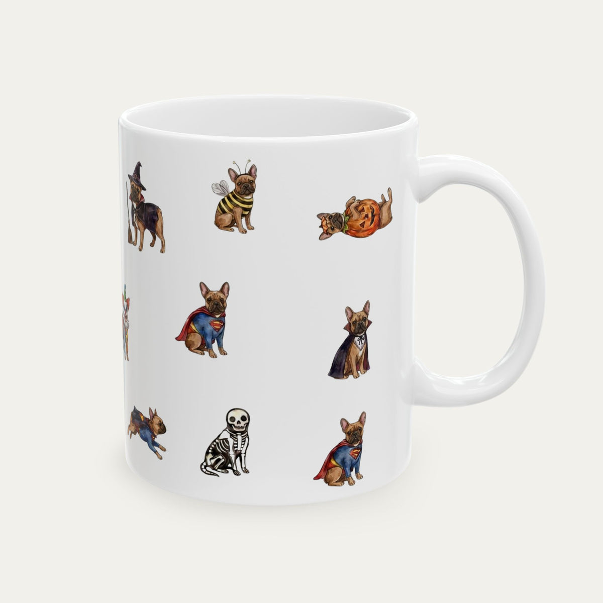 French Bulldog Fawn Halloween mug