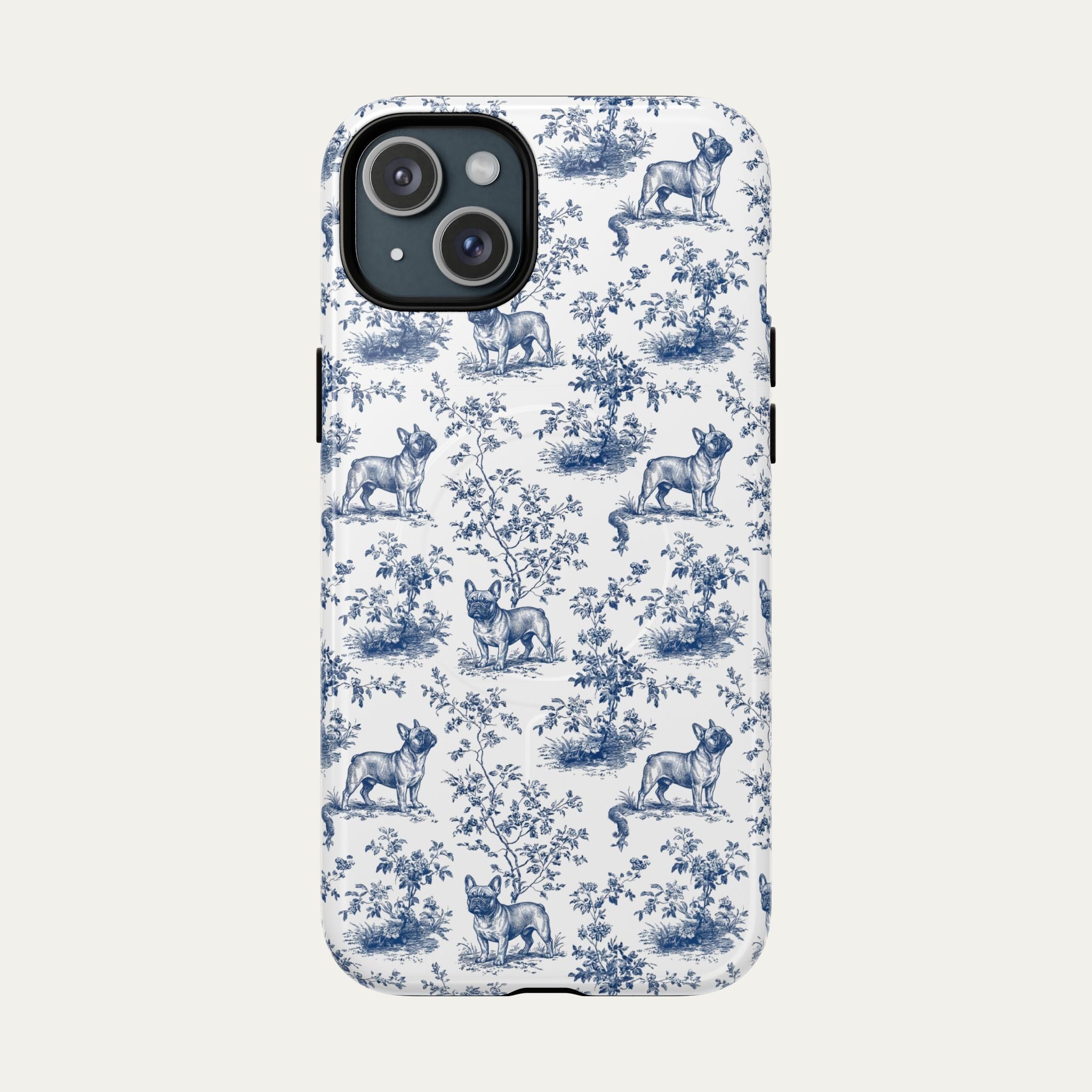 French bulldog Blue Toile Phone case