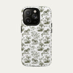 Cavalier Spaniel Sage Green Toile phone Case