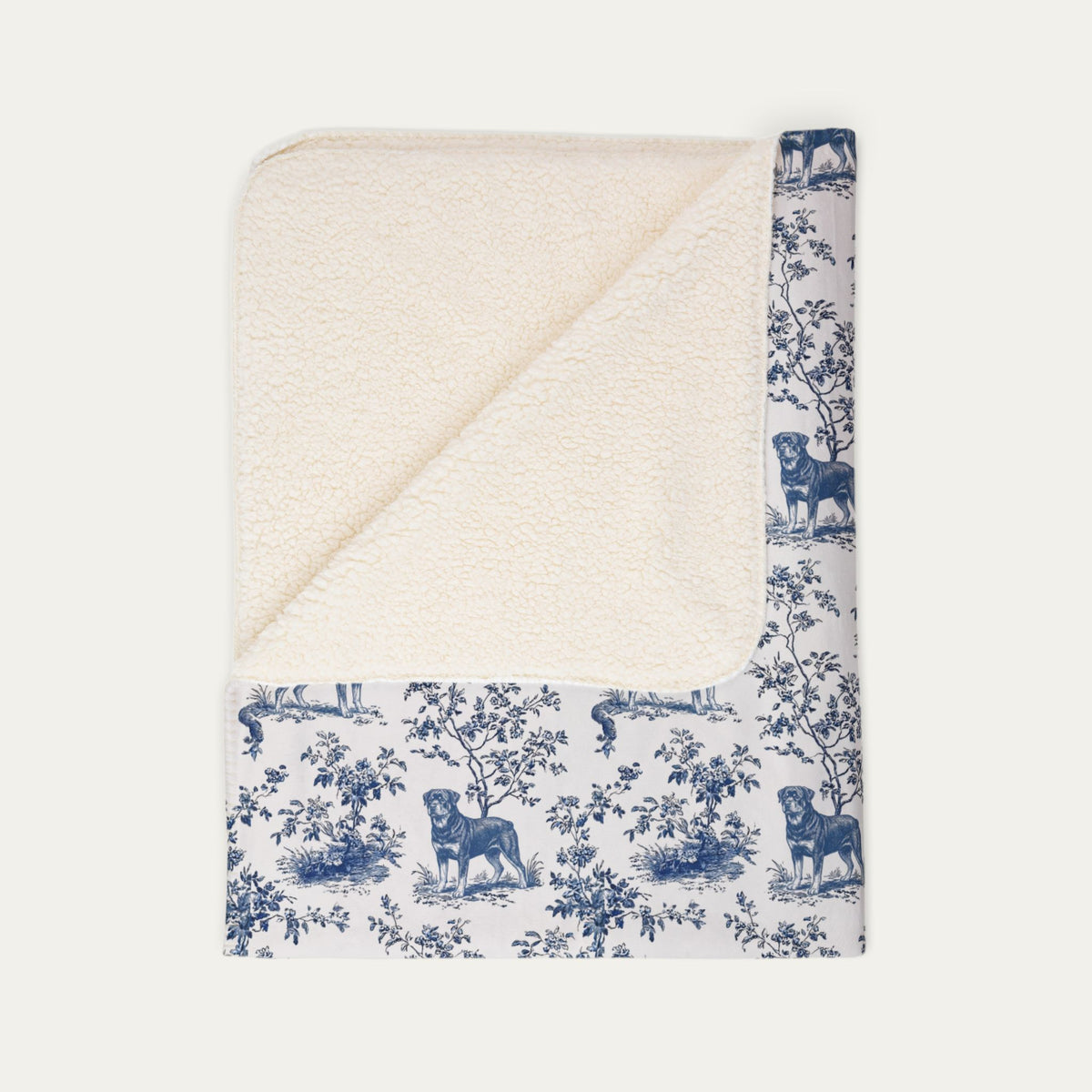 Rottweiler Toile De Jouy Fleece Blanket