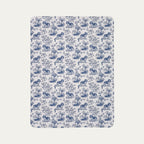 Cavalier Spaniel Toile De Jouy Fleece Blanket