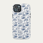 Siamese Cat Blue Toile Phone case