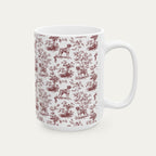 Boxer Burgundy Toile Mug