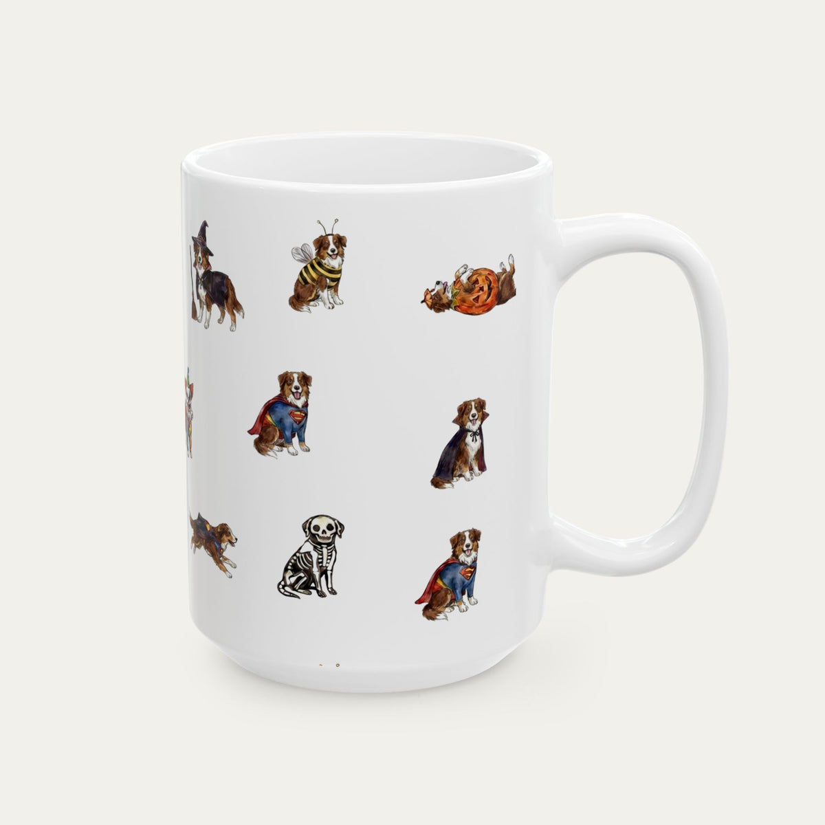 Australian shepherd Red tricolor Halloween mug