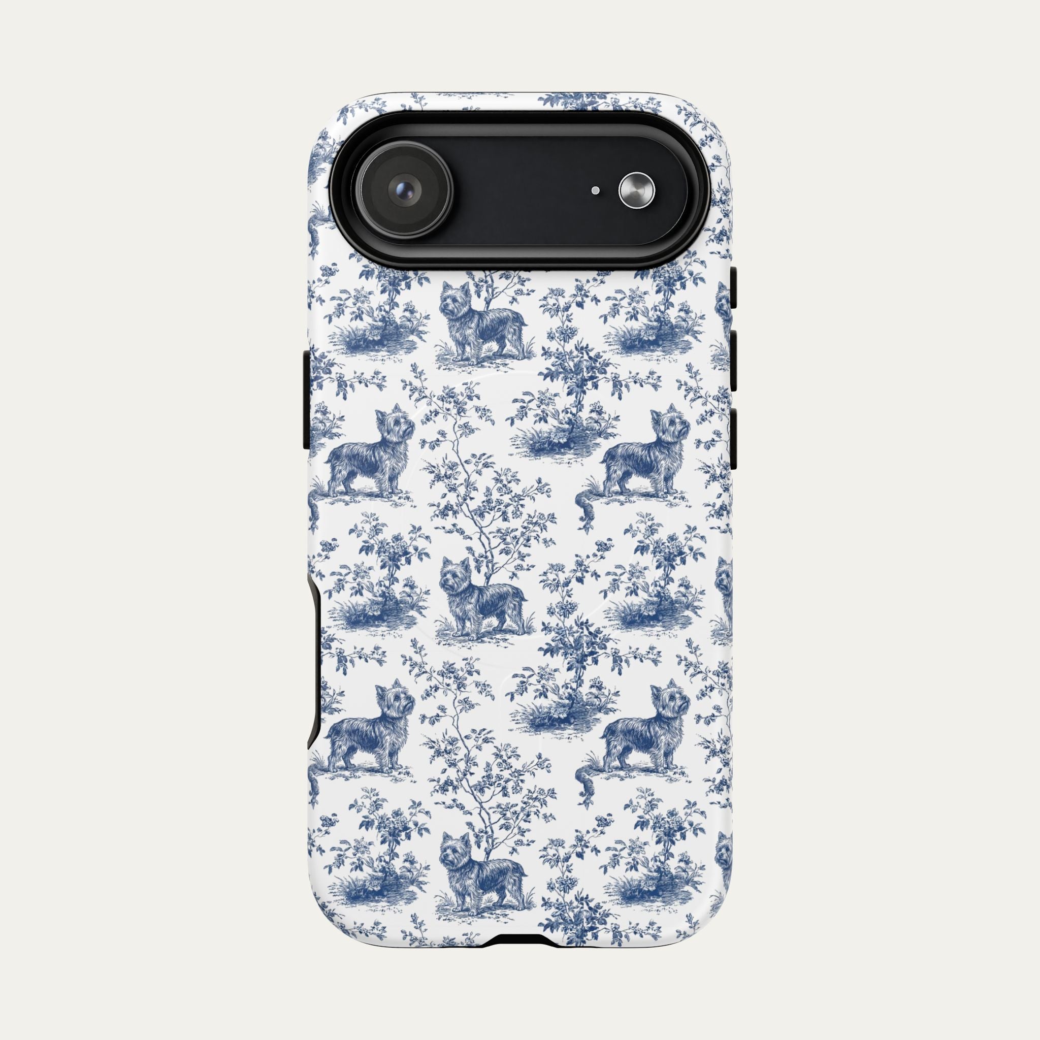 Yorkshire Terrier Blue Toile Phone case