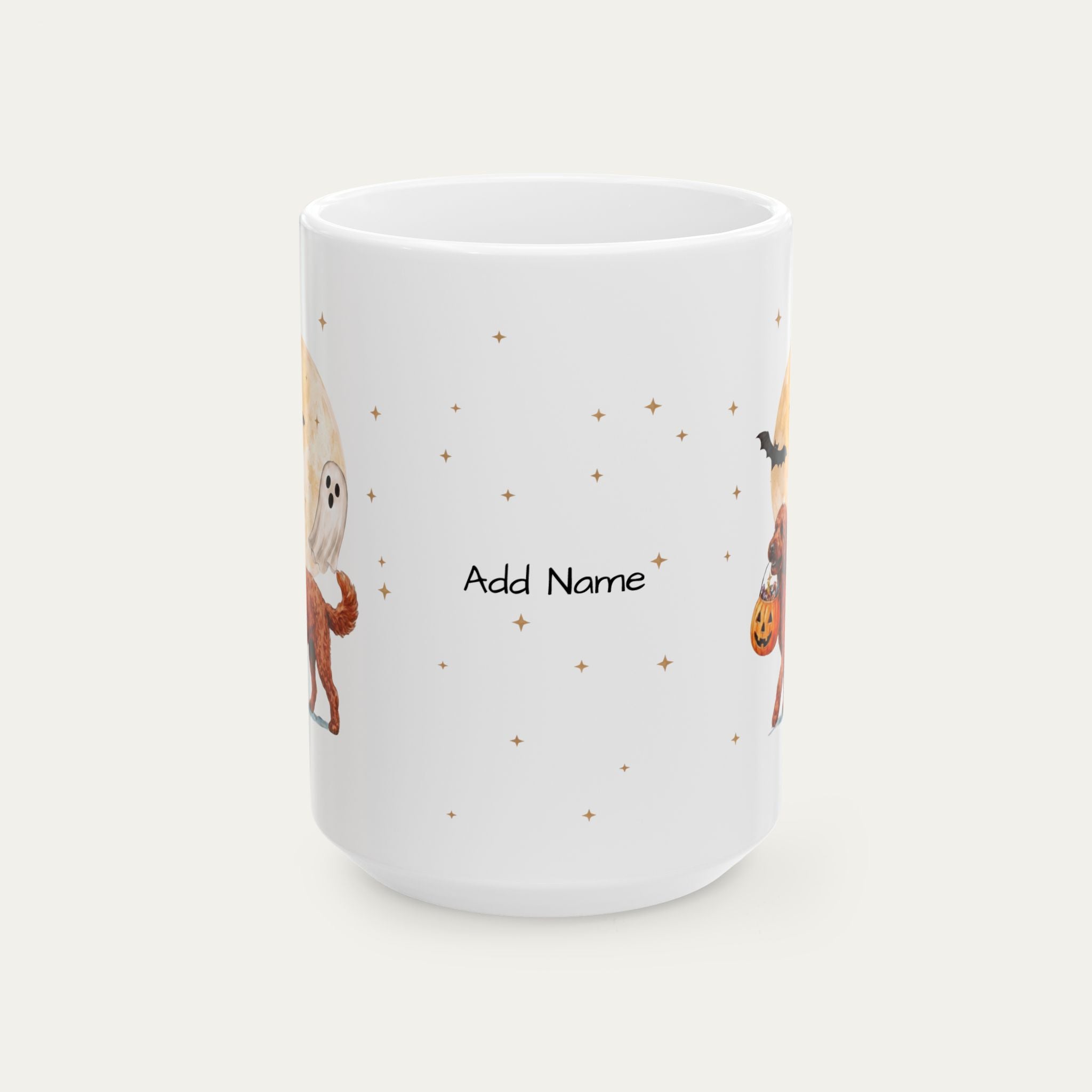 Custom Goldendoodle Apricot 2 Halloween mug