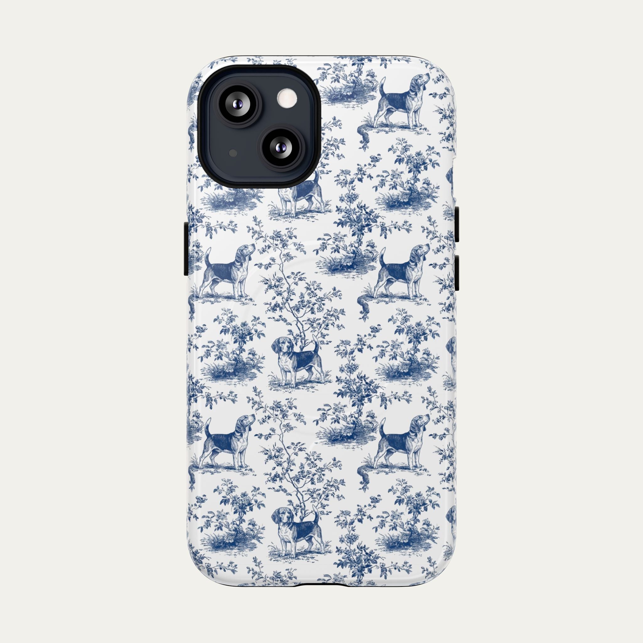 Beagle Blue Toile Phone case