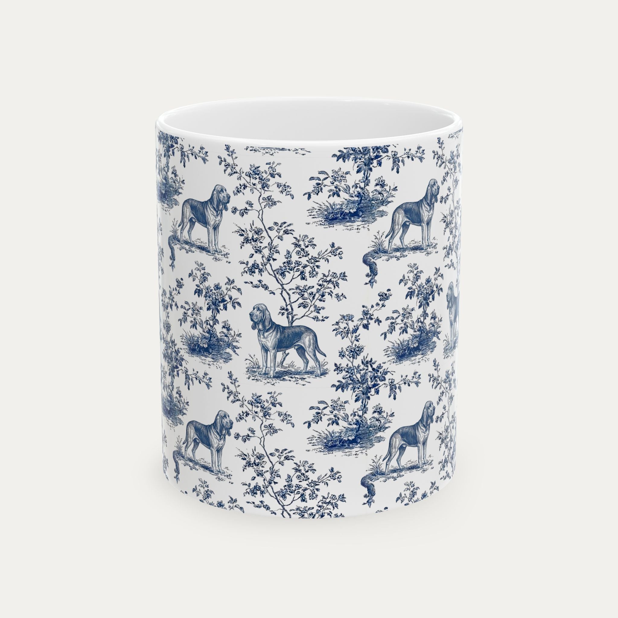 Bloodhound Blue Toile Mug