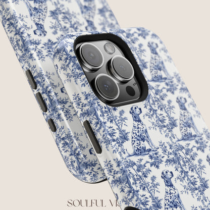 Dalmatian Toile De Jouy Magnetic Phone Case